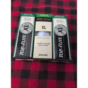 Lot of 3 Sleeves Vintage Top-Flite XL Regular Trajectory Golf Balls Spalding (9)